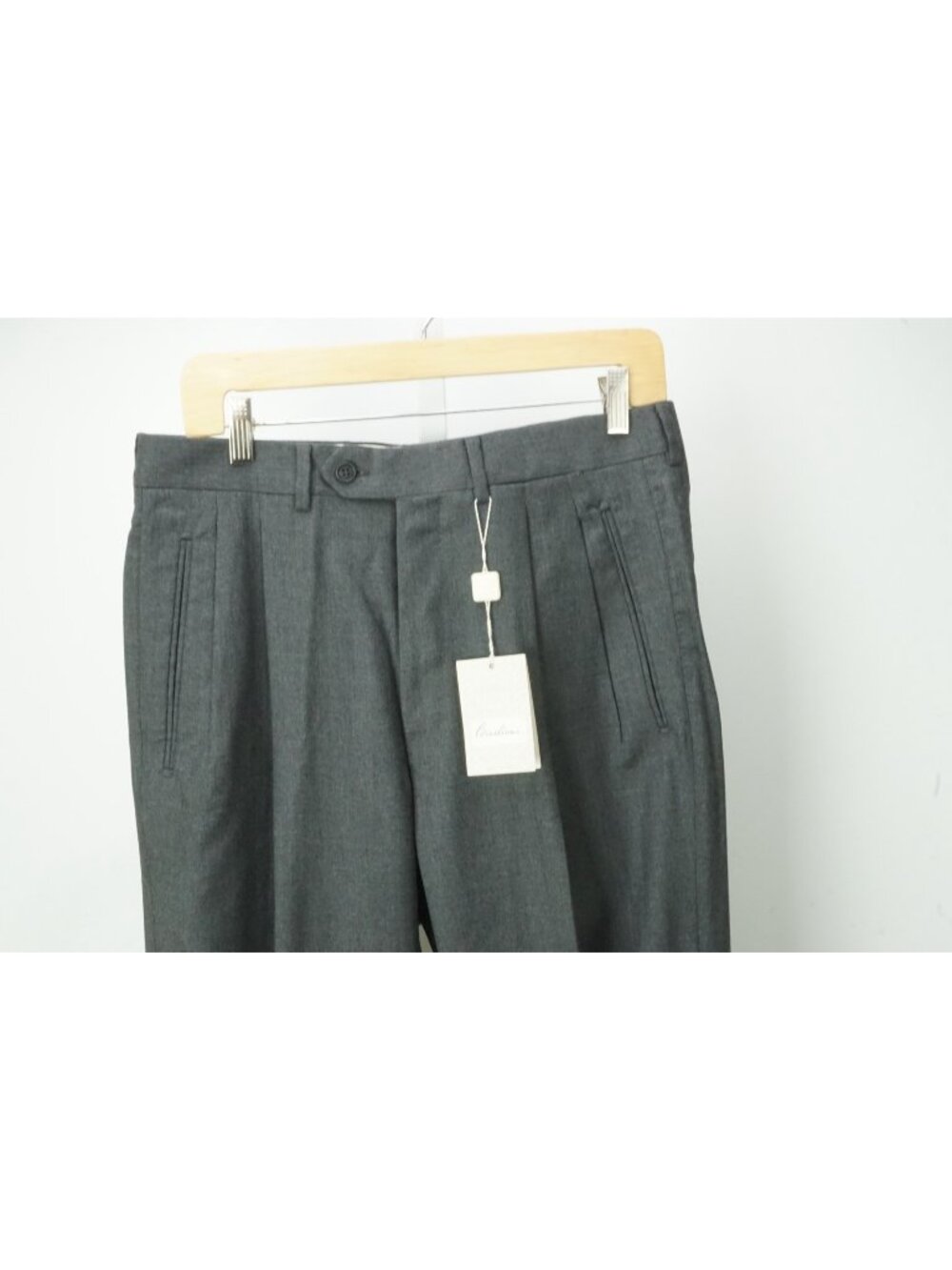 Corneliani Lem Medium Gray 100% Wool Mens Dress Pants Sz 48 EU BRAND NEW